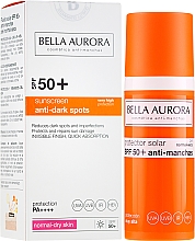 Düfte, Parfümerie und Kosmetik Sonnenschutzfluid gegen Pigmentflecken für normale und trockene Gesichtshaut SPF 50+ - Bella Aurora Anti-Manchas Treatment SPF50+