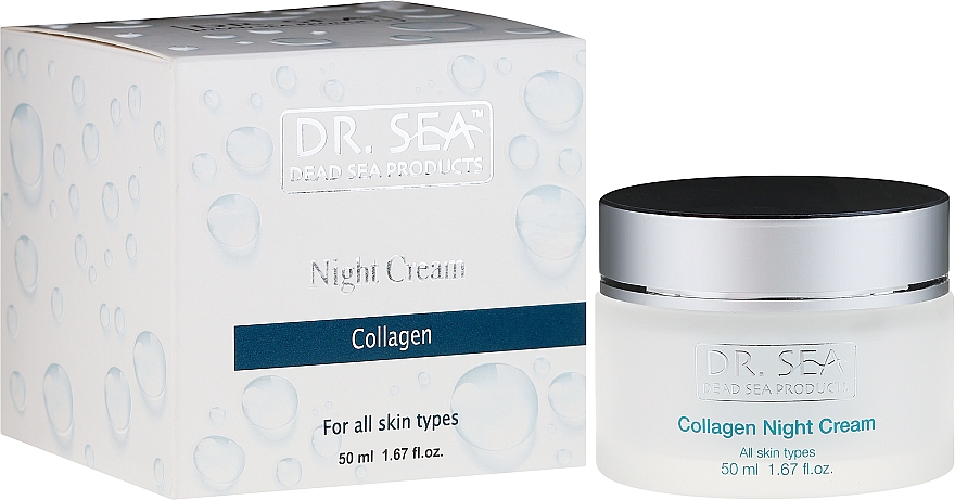 Nachtcreme mit Kollagen für alle Hauttypen - Dr. Sea Night Cream — Bild N1