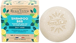 Düfte, Parfümerie und Kosmetik Festes Shampoo mit Minze und Zitrone - BeauTerra Solid Shampoo For Oily Hair