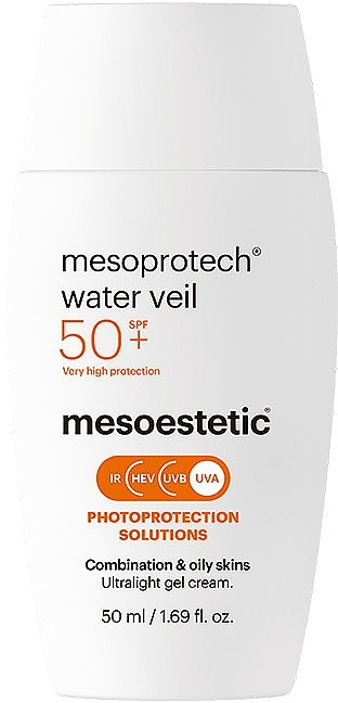 Sonnenschutzemulsion für das Gesicht - Mesoestetic Mesoprotech Water Veil SPF 50+  — Bild N1