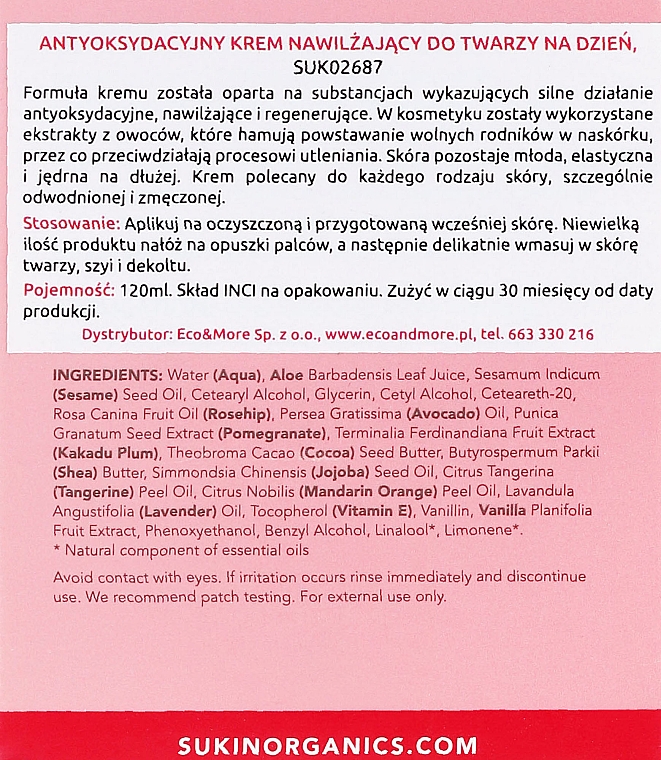 Tägliche feuchtigkeitsspendende Gesichtscreme mit Hagebuttenöl - Sukin Rose Hip Hydrating Day Cream — Bild N3