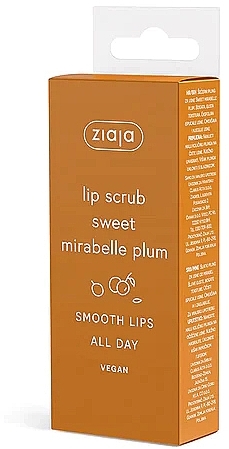 Lippenpeeling Sweet Mirabelle, Tube - Ziaja Lip Scrub Mirabelle Plum  — Bild N2