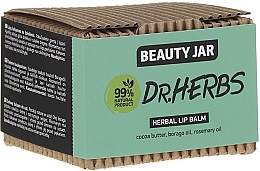 Lippenbalsam mit Kokosbutter, Borago- und Rosmarinöl - Beauty Jar Dr.Herbs Herbal Lip Balm — Bild N1