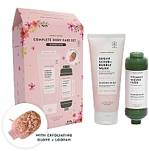 Düfte, Parfümerie und Kosmetik Set - Voesh Complete Body Care Set Blossom Bliss (b/scrub/210g + sh/filter/70g + loofah/1pcs)