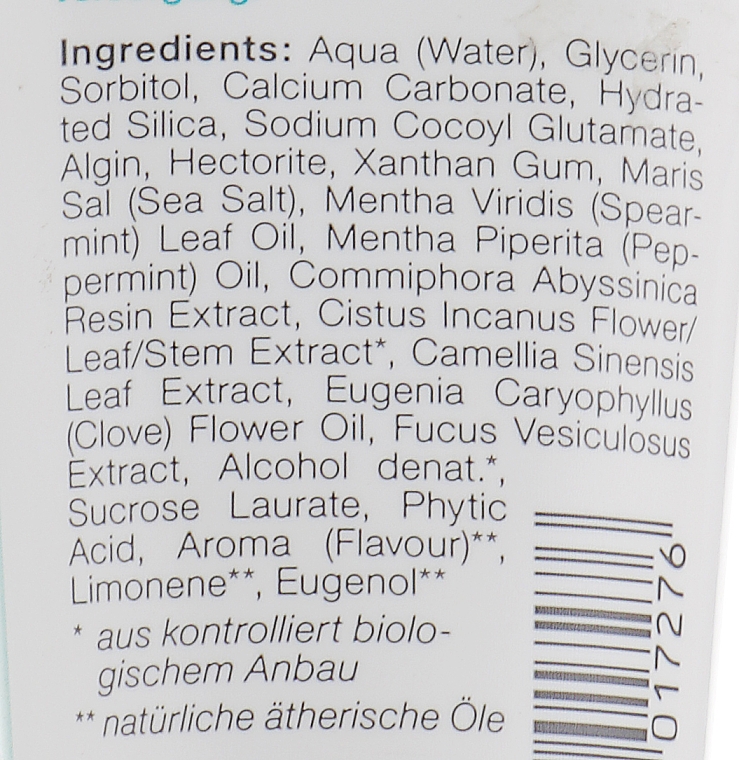 Calcium Zahncreme mit wohltuendem Meersalz - Logona Oral Hygiene Products Mineral Toothpaste — Bild N3