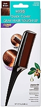 Düfte, Parfümerie und Kosmetik Haarkamm dunkelbraun - Kiss Quick Cover Gray Hair Touch Up Comb Dark Brown