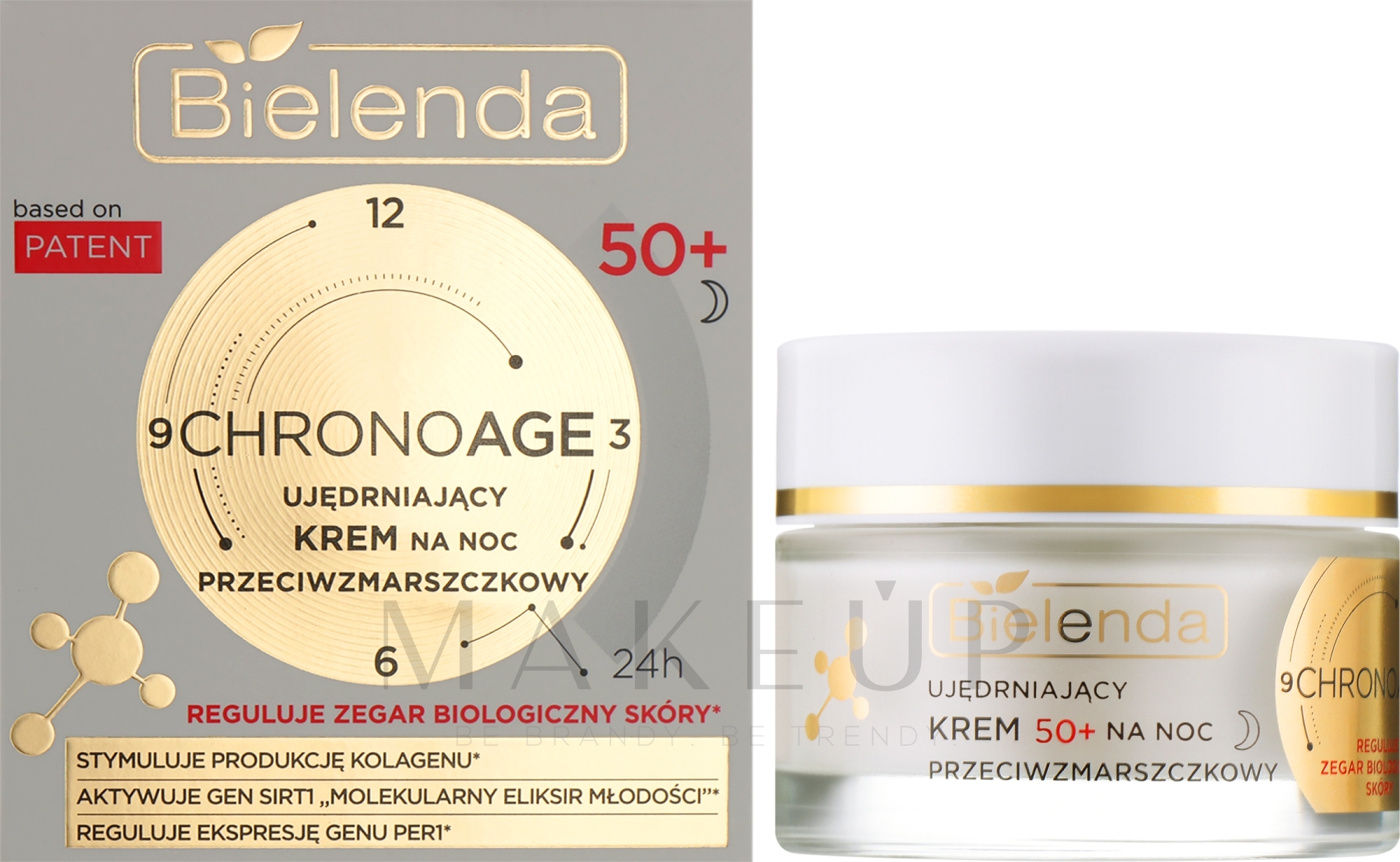 Straffende Gesichtscreme für die Nacht 50+ - Bielenda Chrono Age 24H Firming Anti-Wrinkle Night Cream — Bild 50 ml