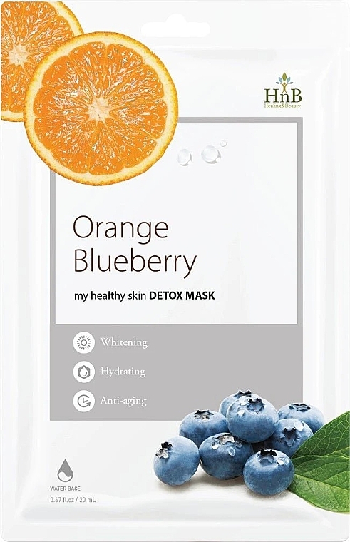 Detox-Maske für das Gesicht Orange-Blaubeere - HnB My Healthy Skin Detox Mask Orange Blueberry — Bild N1