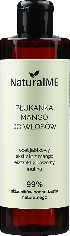 Regenerierende und ausgleichende Haarspülung mit Mangoextrakt, Apfelessig, Baumwollsamenextrakt und Inulin - NaturalME — Bild N1
