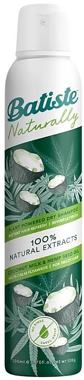 Trockenshampoo mit Kokosmilch und Hanföl - Batiste Plant Powered Dry Shampoo Coconut Milk & Hemp Seed Oil  — Bild N1