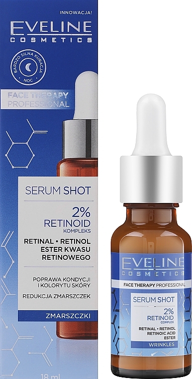 Serum zur Faltenglättung mit 2% Retinoid-Komplex - Eveline Cosmetics Face Therapy Professional Serum Shot — Bild N2