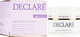 Düfte, Parfümerie und Kosmetik Regenerierende Anti-Aging Gesichtscreme mit Pfingstrosen-Extrakt - Declare Age Control Age Essential Cream