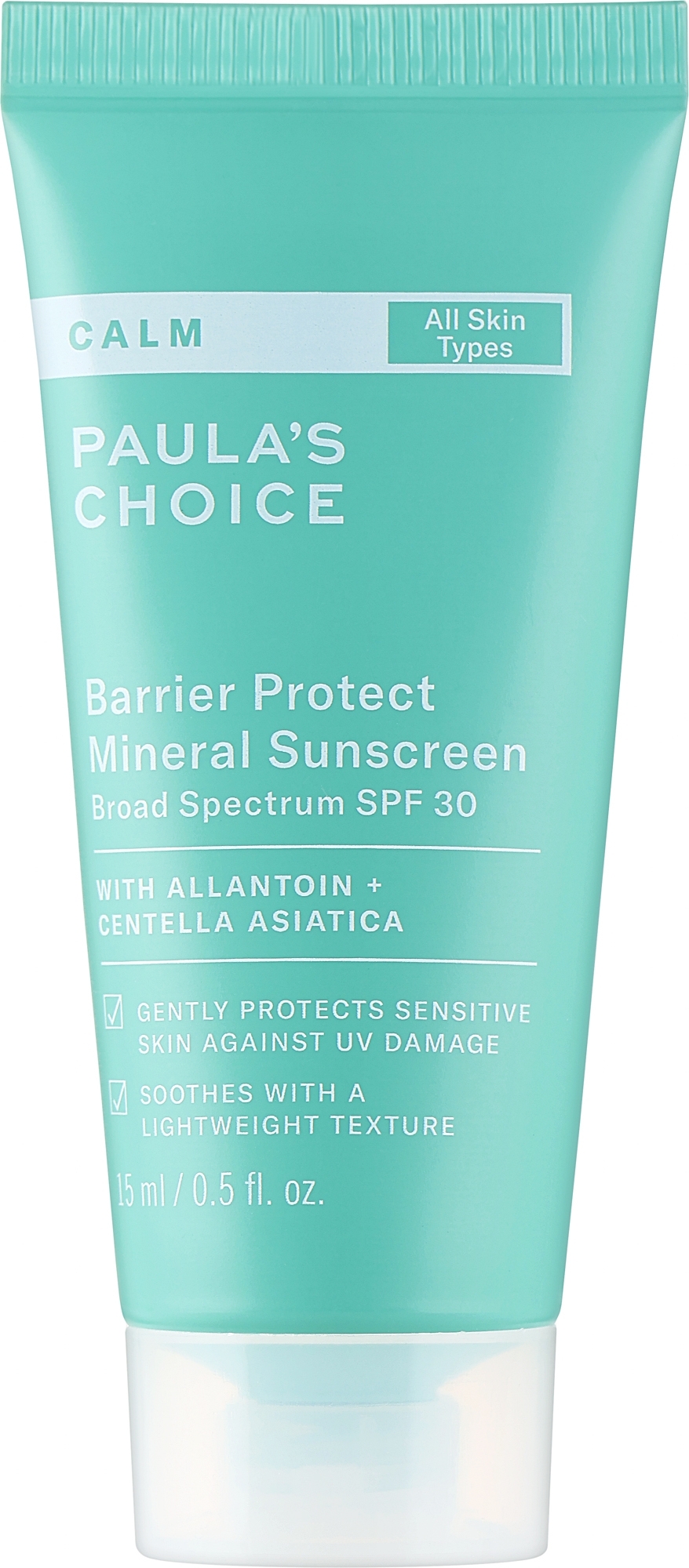 Mineralische Sonnenschutzcreme für das Gesicht  - Paula's Choice Calm Barrier Protect Mineral Sunscreen Broad Spectrum SPF30  — Bild 15 ml