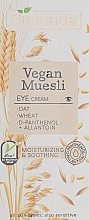 Düfte, Parfümerie und Kosmetik Feuchtigkeitsspendende und beruhigende Augencreme mit Hafer, Weizen, D-Panthenol und Allantoin - Bielenda Vegan Muesli Eye Cream