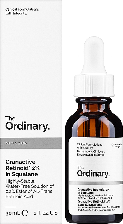 Antibakterielles, aufhellendes, mattierendes Squalan Öl für alle Hauttypen - The Ordinary Granactive Retinoid 2% in Squalane — Bild N2