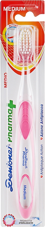 Zahnbürste mittel rosa - Dentonet Pharma — Bild N1