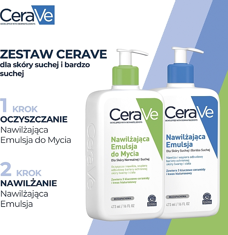 CeraVe (Emulsion 473 ml + Milch 473 ml) - Set für trockene und sehr trockene Haut — Bild N3