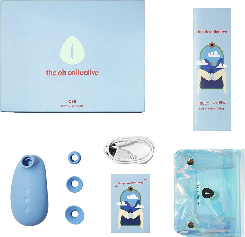 Vakuum-Klitoris-Stimulator blau - The Oh Collective Chi Romantic Blue  — Bild N2