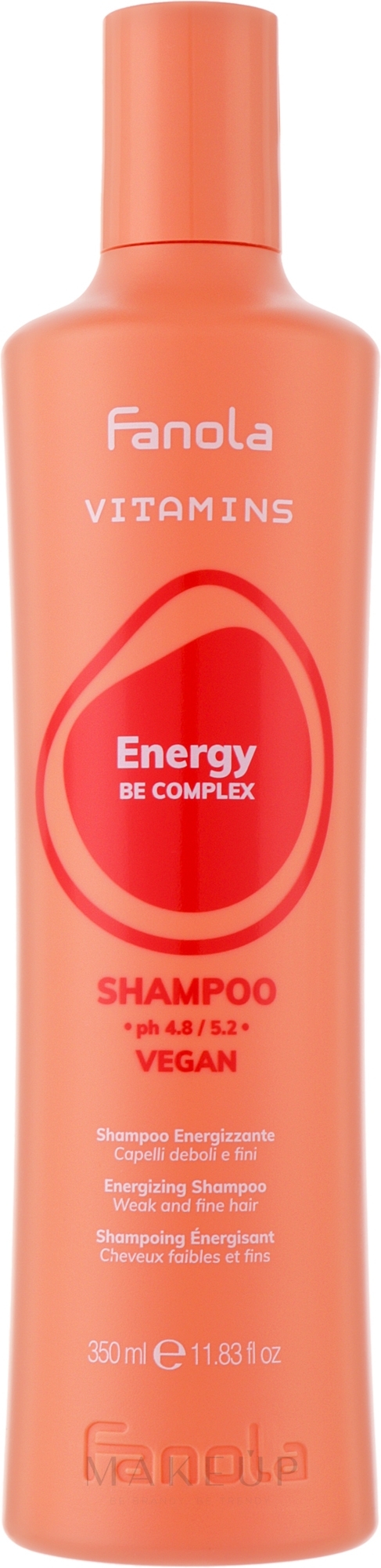 Energetisierendes Haarshampoo - Fanola Vitamins Energizing Shampoo — Bild 350 ml