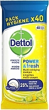 Düfte, Parfümerie und Kosmetik Antibakterielle Mehrzweck-Reinigungstücher 40 St. - Dettol Citrus Wipes