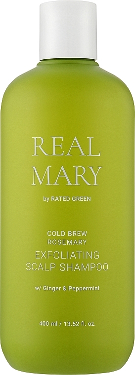 Exfolierendendes und beruhigendes Reinigungsshampoo für Haar und Kopfhaut mit Rosmarinextrakt - Rated Green Real Mary Exfoliating Scalp Shampoo — Bild N1
