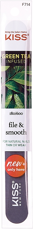 Feile für Naturnägel 180/600 - Kiss Green Tea Infused Nail File — Bild N3