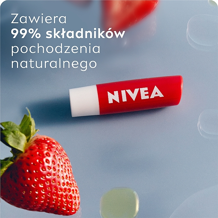Lippenbalsam "Srawberry Shine" - NIVEA Lip Care Fruity Shine Strawberry Lip Balm — Bild N4