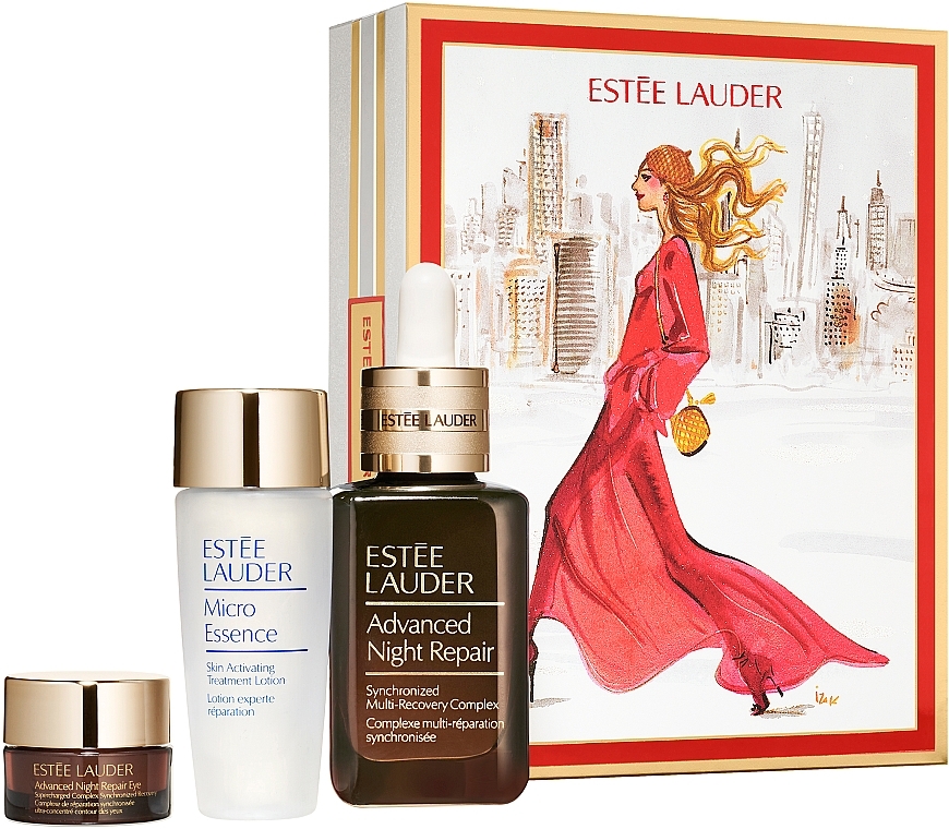 Gesichtspflegeset - Estee Lauder Repair & Renew Skincare Gift Set (Gesichtscreme 50ml + Augenkonturcreme 5ml + Gesichtsessenz 30ml) — Bild N1