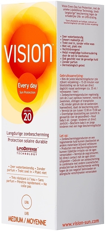 Sonnenschutzcreme SPF20 - Vision Every Day Sun Protection SPF20 Sun Cream — Bild N2