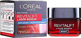 Düfte, Parfümerie und Kosmetik Revitalisierende Anti-Aging Creme-Maske für die Nacht - L'Oreal Paris Revitalift Laser Renew Night Cream-Mask