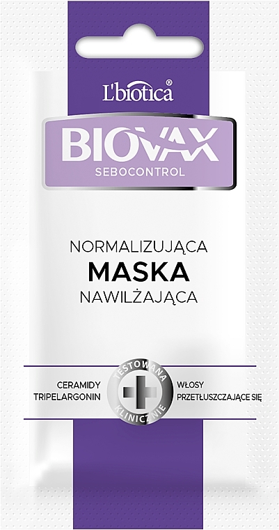 Normalisierende talgregulierende Kopfhautmaske - Biovax Sebocontrol Travel Size — Bild N1