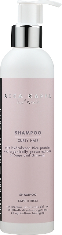 Lockendefinierendes Shampoo mit Amberextrakt und Arganöl - Acca Kappa Curly & Frizzy Shampoo For Curly Hair — Bild N1