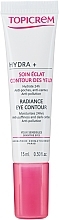 Düfte, Parfümerie und Kosmetik Feuchtigkeitsspendende Augenkonturcreme für eine strahlende Haut - Topicrem Hydra+ Radiance Eye Contour
