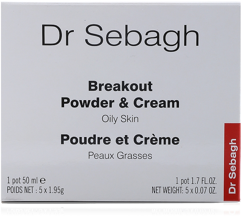 Creme und Puder für fettige Gesichtshaut - Dr.Sebagh Breakout Powder & Cream for Oily Skin — Bild N1