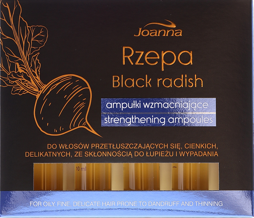 Kräftigende Ampullen für fettiges Haar mit schwarzem Rettich - Joanna Turnip Description Strengthening Ampoules
