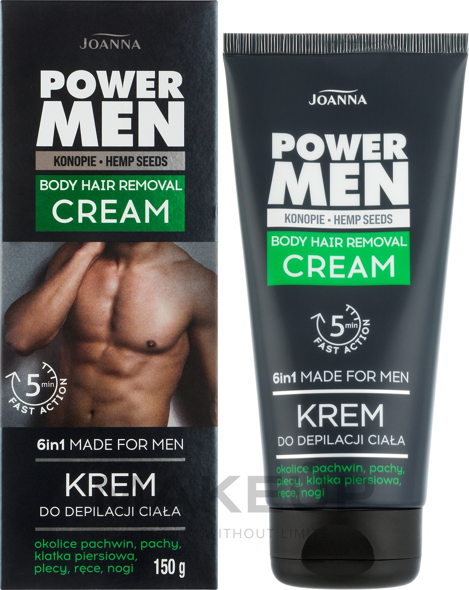 Enthaarungscreme für Männer - Joanna Power Men Body Hair Removal Cream — Bild 150 g