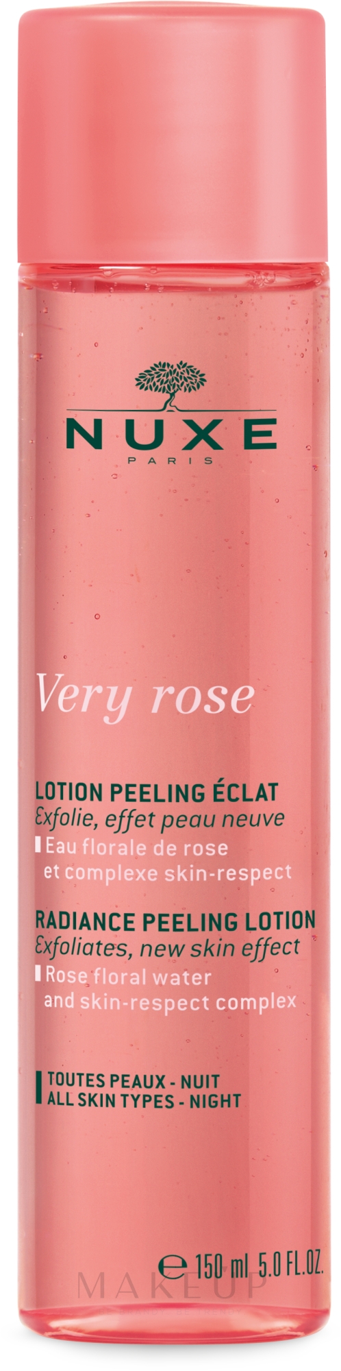 Peeling-Lotion mit Rosenblütenwasser für die Nacht - Nuxe Very Rose Radiance Peeling Lotion — Bild 150 ml