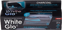 Düfte, Parfümerie und Kosmetik Zahnpflege-Set - White Glo Charcoal Bad Breath Eliminator (Erfrischende Zahnpasta 100ml + Zahnbürste schwarz-blau 1 St.)