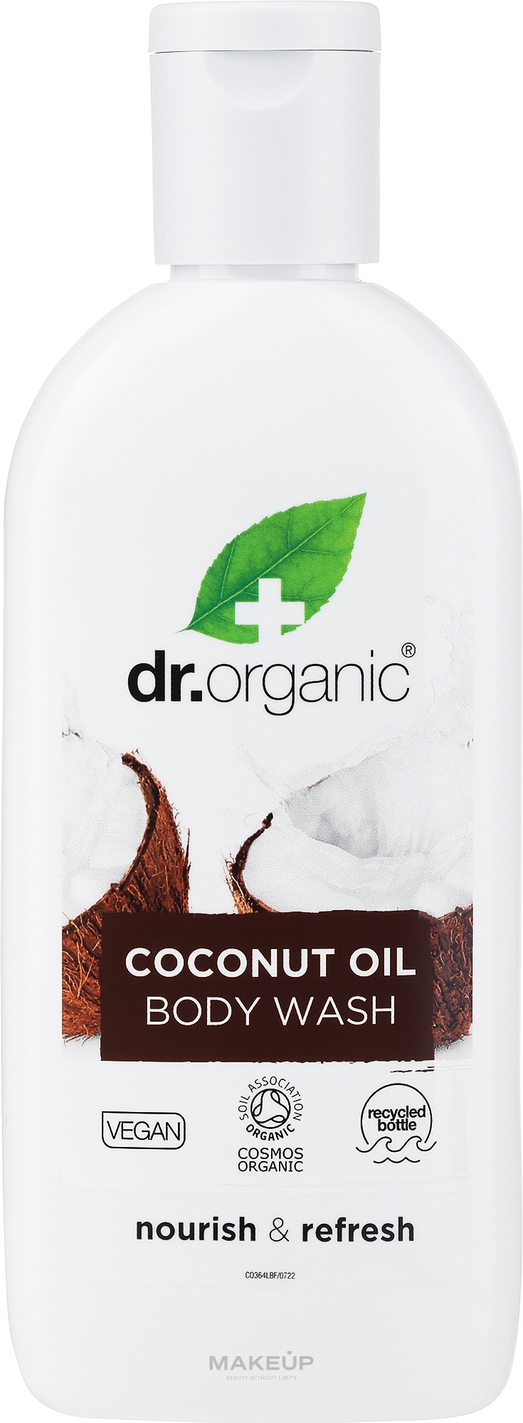 Bade- und Duschgel mit Bio Kokosnussöl - Dr. Organic Bioactive Skincare Organic Coconut Virgin Oil Body Wash — Bild 250 ml