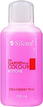 Düfte, Parfümerie und Kosmetik Acetonhaltiger Nagellackentferner mit Erdbeerduft - Silcare The Garden Of Colour Aceton Strawberry Pink