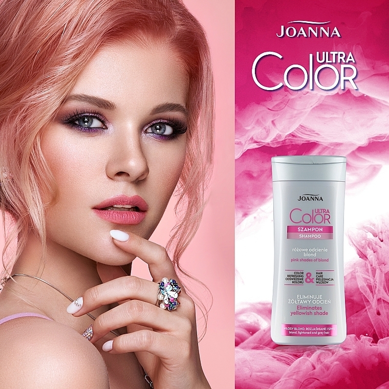 Shampoo für rosa Farbtöne für blondes, aufgehelltes und graues Haar - Joanna Ultra Color System Shampoo — Foto N3