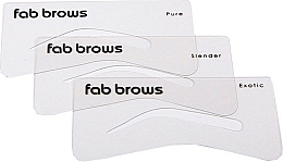 Düfte, Parfümerie und Kosmetik Augenbrauenschablonen-Set mit 3 verschiedenen Formen - Fab Brows