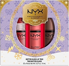 Düfte, Parfümerie und Kosmetik Lipgloss-Set - NYX Professional Makeup X-mas Butter Gloss Trio (Lipgloss 3x8ml)