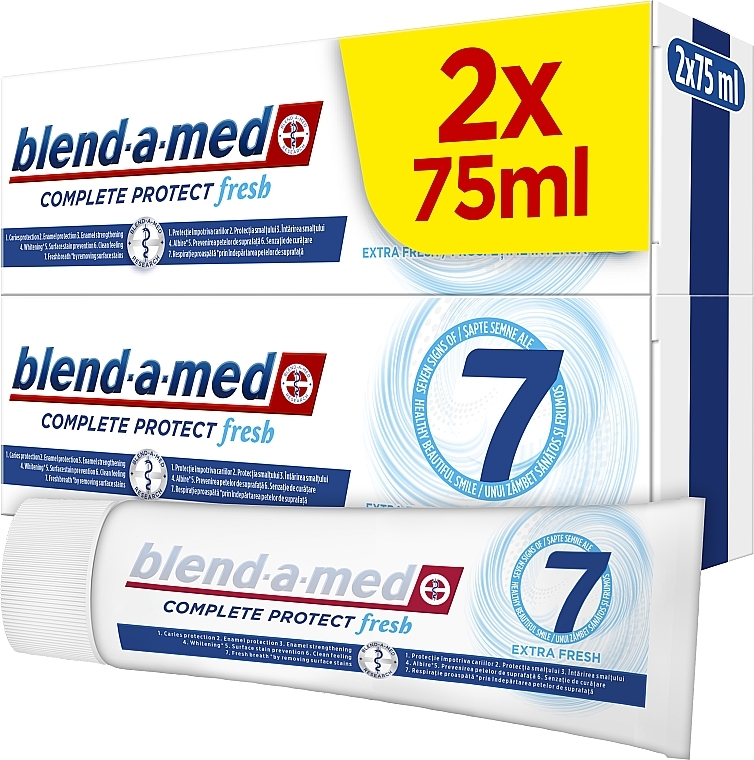 Zahnpflegeset - Blend-A-Med 3D White Extra Fresh (Zahnpasta 2x75ml) — Bild N3