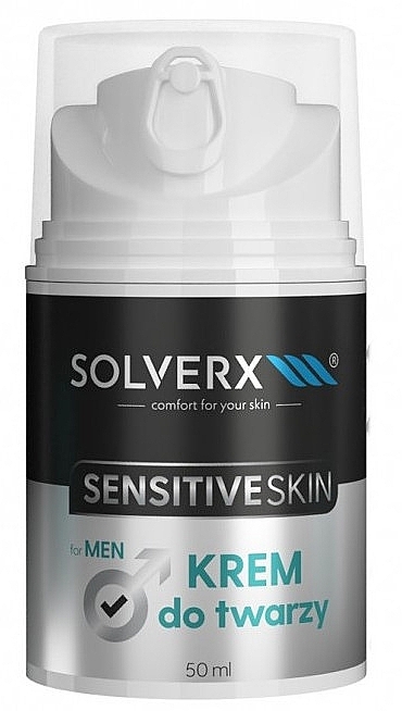 Creme für empfindliche Haut für Männer - Solverx Sensitive Skin Men — Bild N1