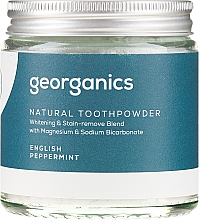Aufhellendes natürliches Zahnpulver mit englischem Pfefferminzgeschmack - Georganics English Peppermint Natural Toothpowder — Bild N5