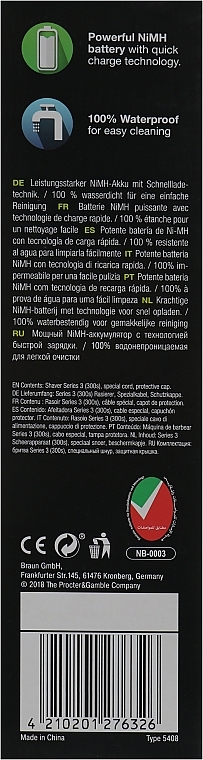 Elektrischer Rasierer - Braun Series 3 300s Green — Bild N4