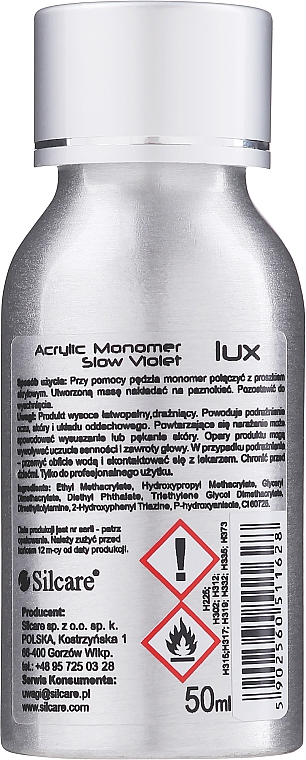 Acrylmonomer - Silcare Sequent Liquid Lux Slow Violet — Foto N2
