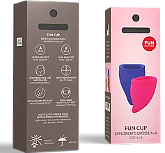Düfte, Parfümerie und Kosmetik Menstruationstasse Größe A, B 2 St. - Fun Factory Fun Cup Explore Kit
