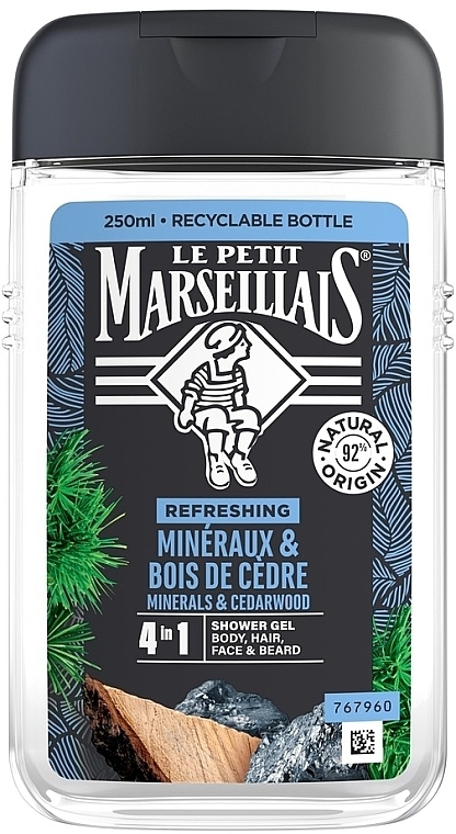 Feuchtigkeitsspendendes Haar- und Duschgel mit Zeder und Mineralien - Le Petit Marseillais — Bild N1